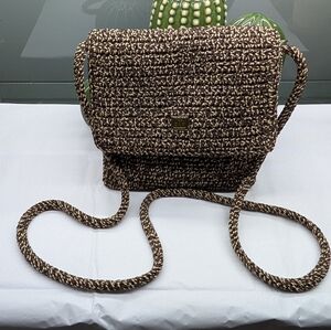 Sak Brown Woven Crossbody Bag